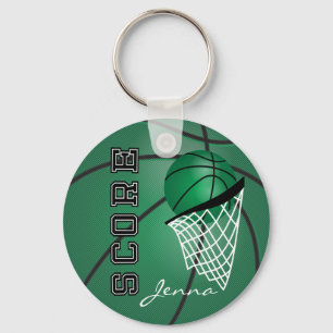 Chaveiro Escuridão do Esporte Verde - Basquete   DIY Texto