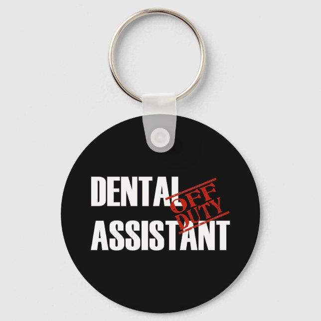 CHAVEIRO ESCURO DE ASSISTENTE DENTAL FORA DE DIREITOS (Frente)