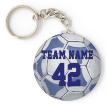 Esfera de Futebol Azul e Branco Nome e Número