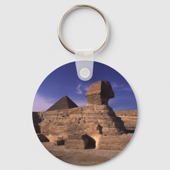 Chaveiro Esfinge e pirâmides em Giza Cairo Egito (Frente)