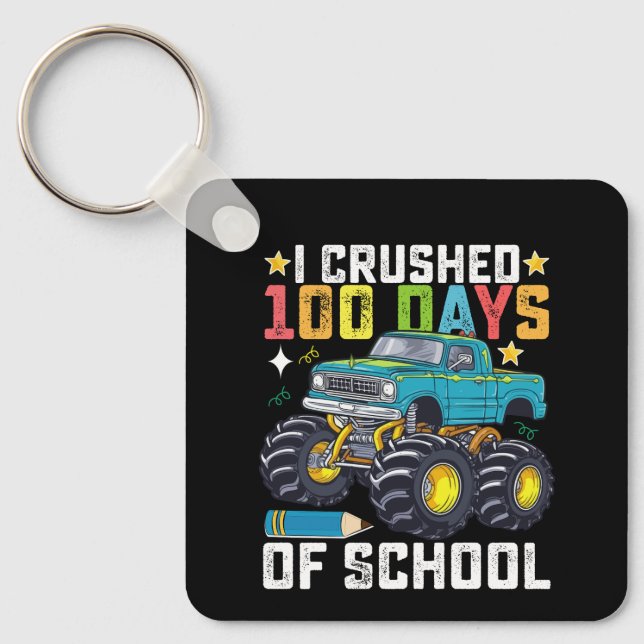Chaveiro Esmaguei 100 Dias De Caminhão Monstro Da Escola (Frente)