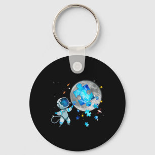 Chaveiro Espaço de Consciência Autismo Estende Astronauta N