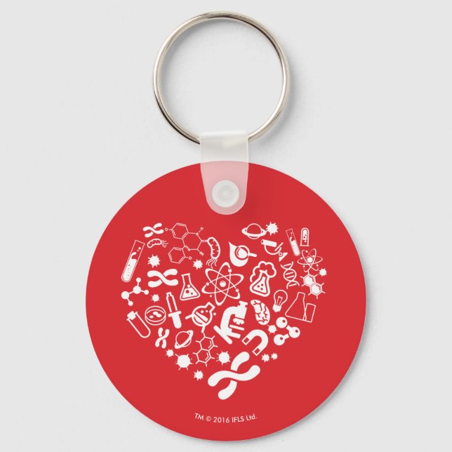 Chaveiro Espaço E Ciência Coração (Frente)