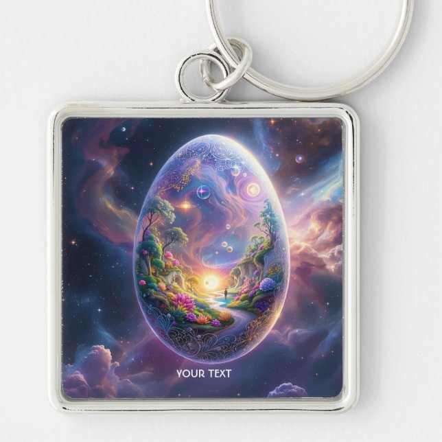 Chaveiro Espaço Flutuante De Ovos Fantasy Cute (Frente)