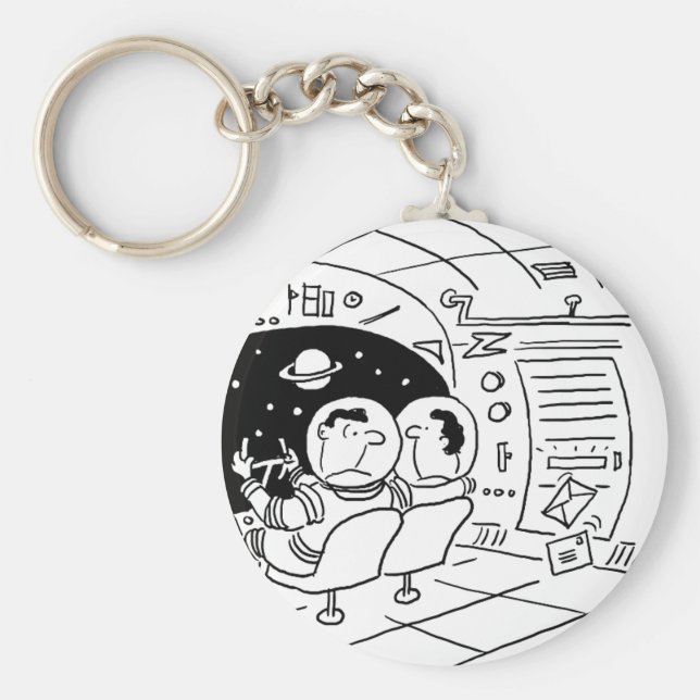 Chaveiro Espaços no Espaco com Correio Entregue. Engraçado (Frente)