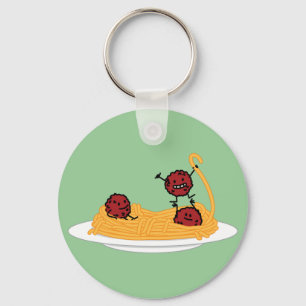Chaveiro Espaguetes e Meatballs felizes
