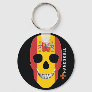 Chaveiro Espanha de HANDSKULL, crânio feliz, bandeira da