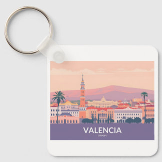 Chaveiro Espanha Valencia Old Town Pastel Viagem