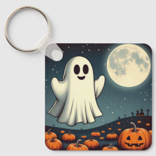 Chaveiro Espantoso, fantasma vintado e arte de abóbora