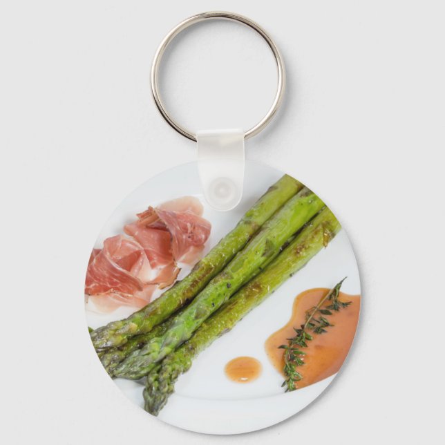 Chaveiro Espargos verdes com presunto e molho (Frente)