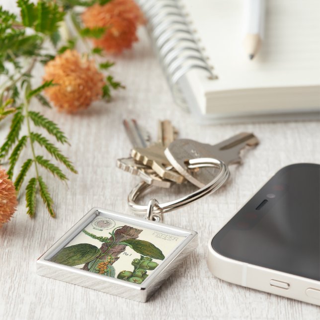 Chaveiro Especiarias de Comidas de vindima, pimenta preta (Lateral)