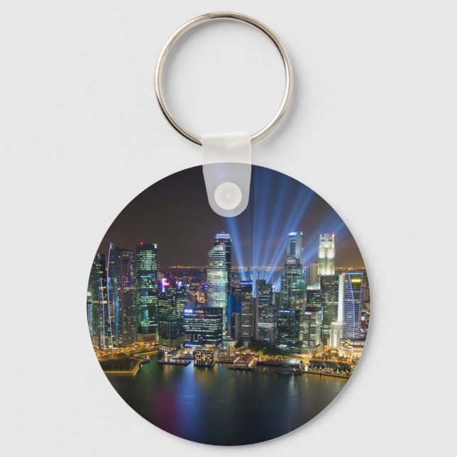 Chaveiro Espectáculo de Luzes no Centro de Singapura (Frente)