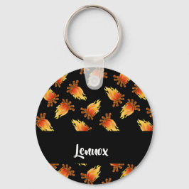 Chaveiro Espelhamento da madeira a preto