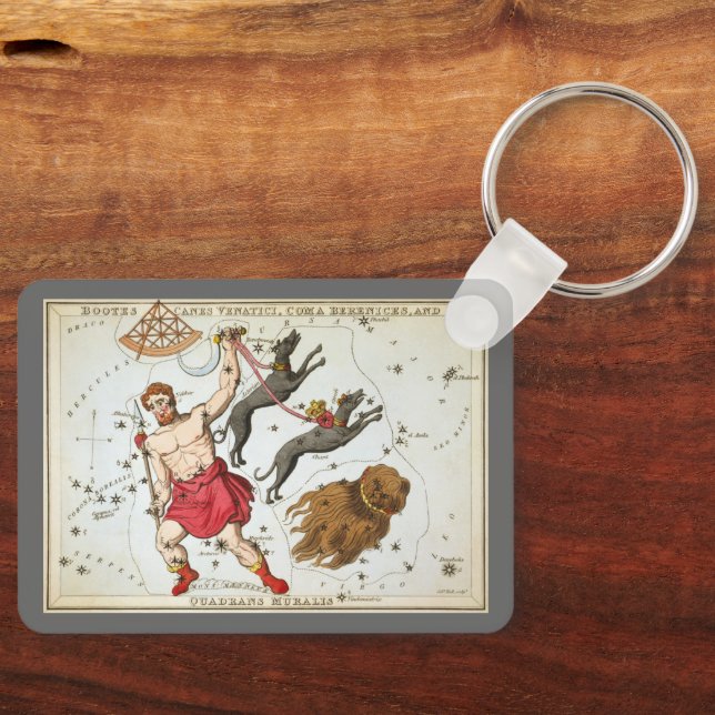 Chaveiro Espelho de Urânia, Mapa Celeste de Astronomia Anti (Frente)