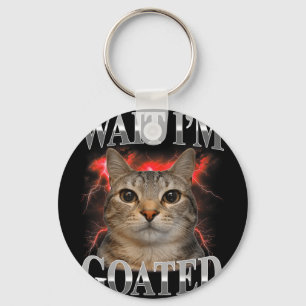 Chaveiro Espera gato genial bobo meme de gato engraçado hom