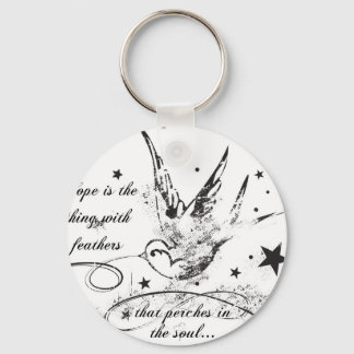 Chaveiro Esperança é a coisa com as penas