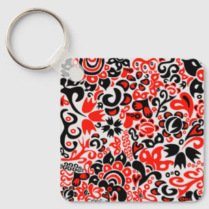 Chaveiro Espetáculo floral de arte popular ucraniana