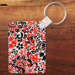 Chaveiro Espetáculo floral de arte popular ucraniana