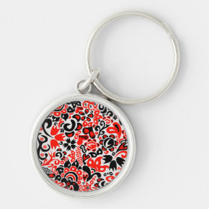 Chaveiro Espetáculo floral de arte popular ucraniana