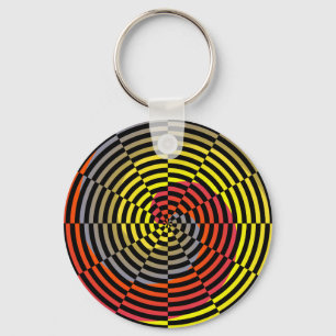 Chaveiro Espiral Azul Amarelo Vermelho por Kenneth Yoncich