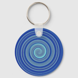 Chaveiro Espiral azul e turquesa