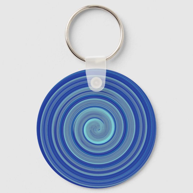 Chaveiro Espiral azul e turquesa (Frente)