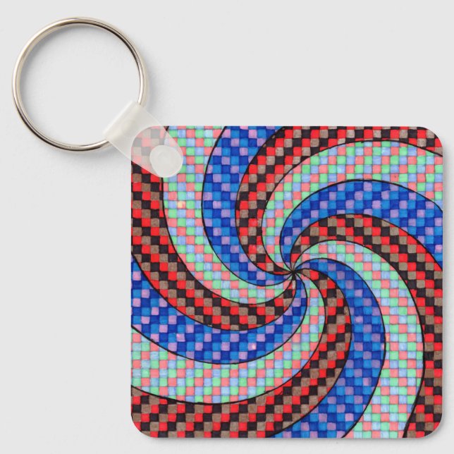 Chaveiro espiral de design único  (Frente)