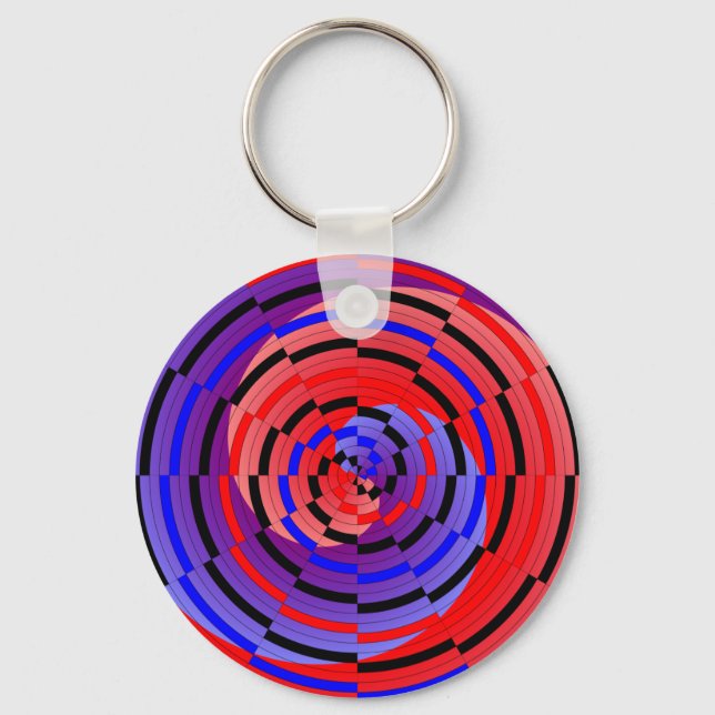 Chaveiro Espiral Red & Blue Counter de Kenneth Yoncich (Frente)