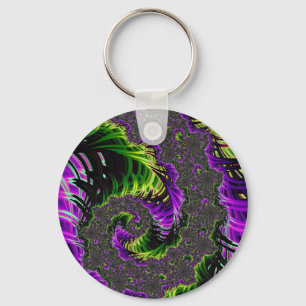 Chaveiro Espiral roxo e verde