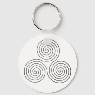 Chaveiro espiral tripla celta - prata antiga de OneLine