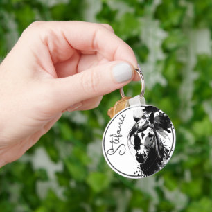 Chaveiro Espírito 3 Preto e Branco