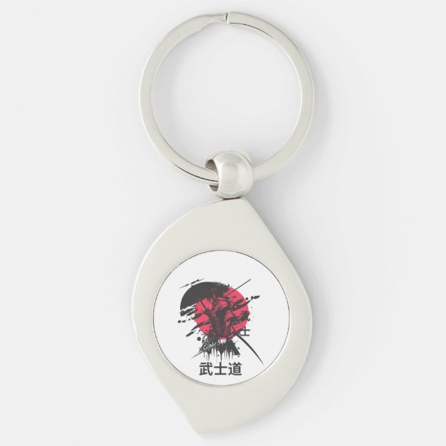 Chaveiro Espírito Bushido: Estética do Guerreiro Samurai  (Frente)