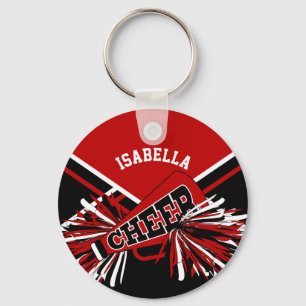 Chaveiro Espírito cheerleader - Vermelho escuro, preto e b