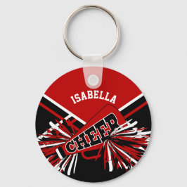 Chaveiro Espírito cheerleader - Vermelho escuro, preto e br