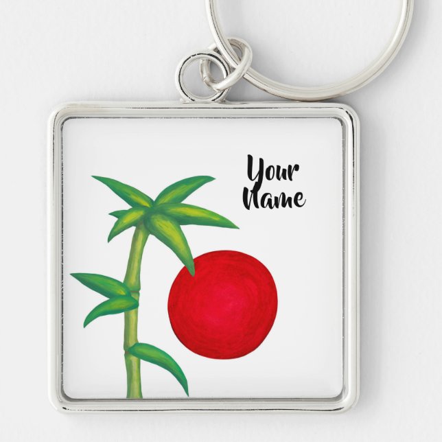 Chaveiro Espírito de Asia Bamboo e símbolo do Sol (Frente)