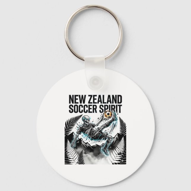 Chaveiro Espírito do Futebol da Nova Zelândia Esqueleto Str (Frente)