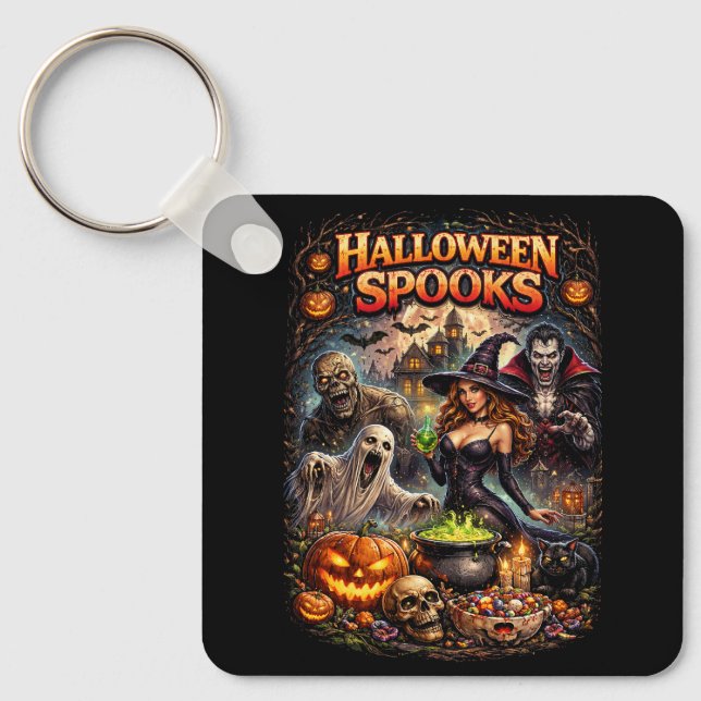 Chaveiro Espíritos de Halloween (Frente)