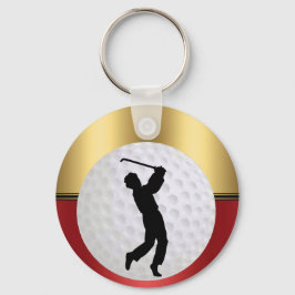 Chaveiro Esporte de golfe bola e golfista Fundo elegante