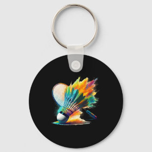 Chaveiro Esportes De Arte Lixada Do Jogador De Badminton Sh