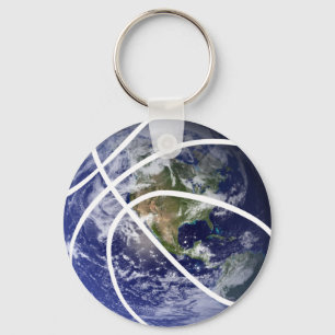 Chaveiro Esportes de bola de basquete Terra