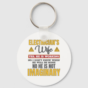 Chaveiro Esposa de eletricistas engraçada Presente Sim, ele
