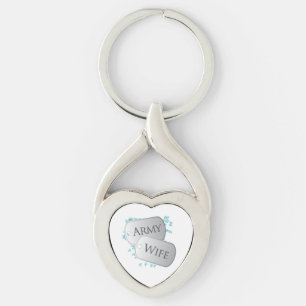 Chaveiro Esposa do Exército dog tags