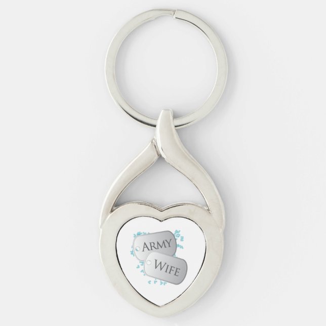 Chaveiro Esposa do Exército dog tags (Frente)