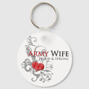 Chaveiro Esposa do exército - orgulhosa & forte