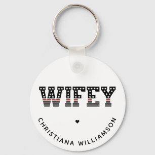 Chaveiro Esposa-Fogo Magra-Vermelha-Bombeiro Esposa-Bombeir