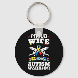Chaveiro Esposa Orgulhosa De Um Guerreiro Autismo Sensibili