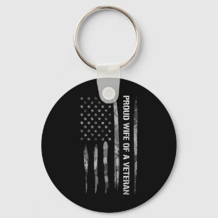 Chaveiro Esposa Orgulhosa De Um Veterano - Bandeira America