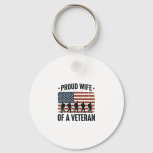 Chaveiro Esposa Orgulhosa de um Veterano Design de Camisa P