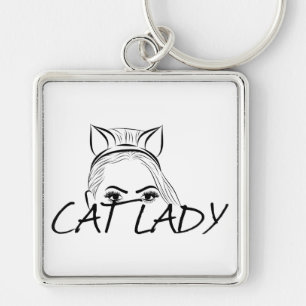 Chaveiro Espreitando a senhora do gato