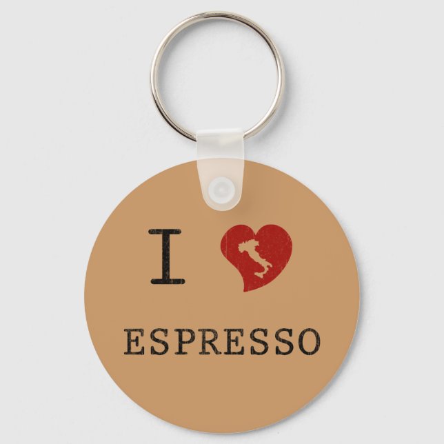Chaveiro Espresso amantes I Love Espresso (Frente)